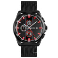 SKMEI 9181 Relogio Masculino New Mens Watches Leather Chronograph Waterproof Sport Quartz Watch